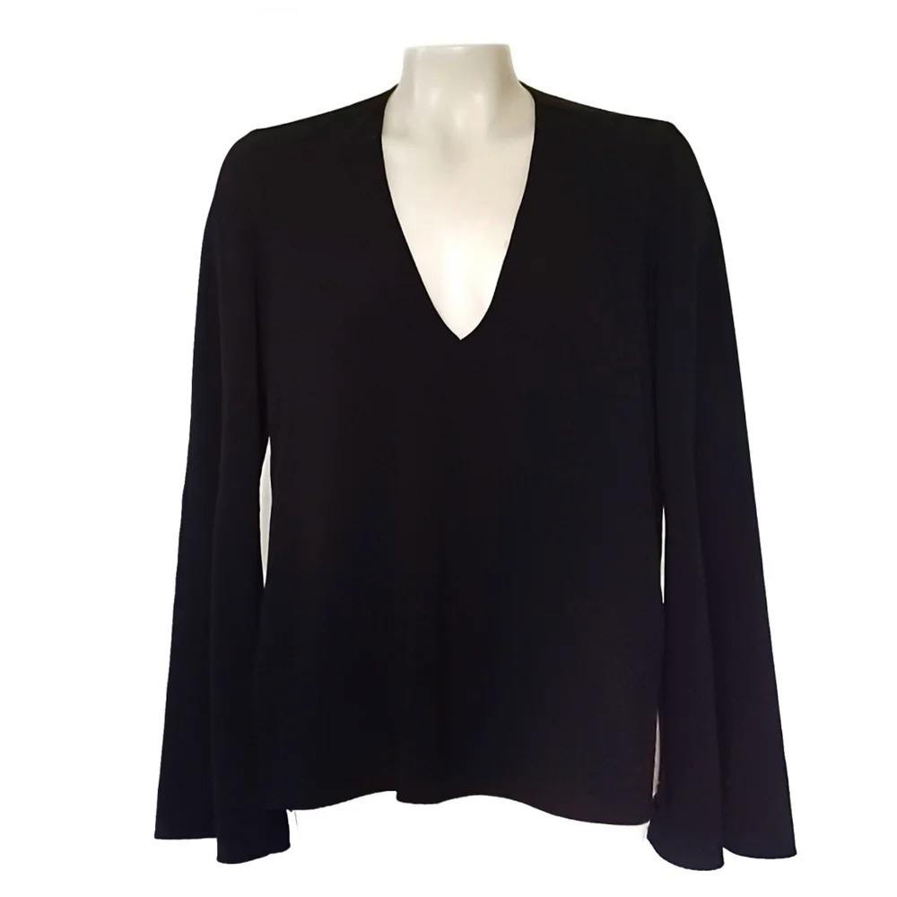 TOPSHOP Top Deep V Blouse Goth Whimsigoth  Witchy Going Out